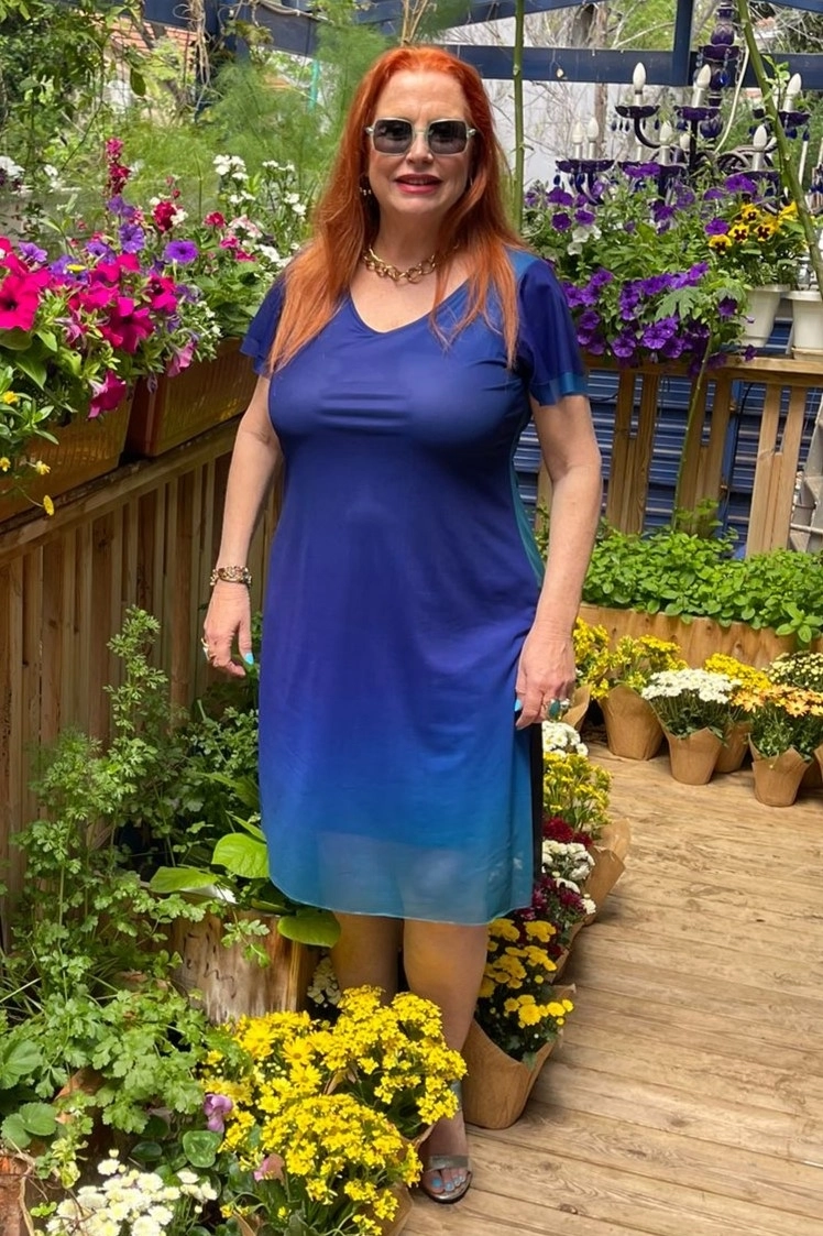 שמלה לערב שנאל כחול טורקיז 1